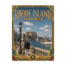 Isla de Rhode Vintage Arte Deco Edad de Oro