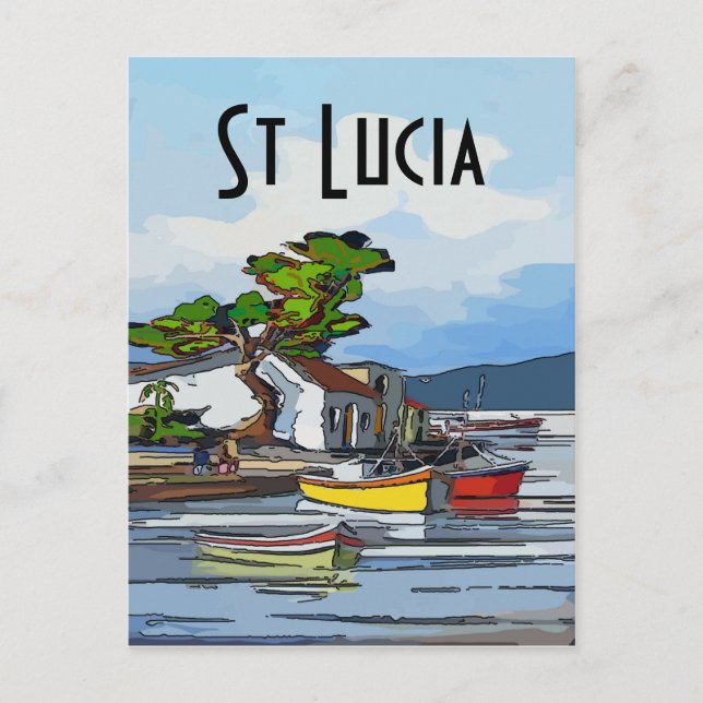 Postal Isla de Santa Lucía,editar texto (Anverso)