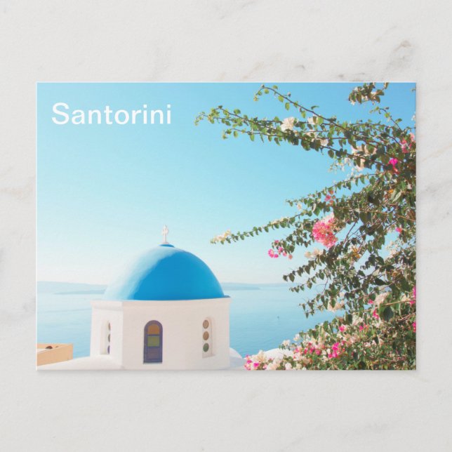 Postal isla de Santorini (Anverso)