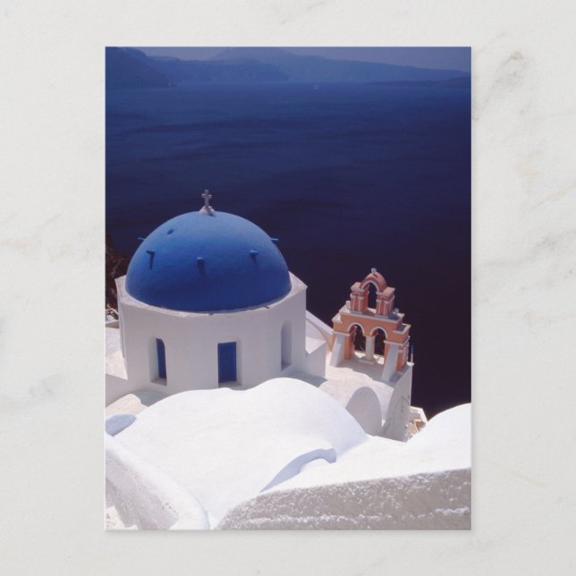 Postal isla de Santorini (Anverso)