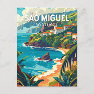 Postal Isla de Sao Miguel Portugal Arte de Viaje