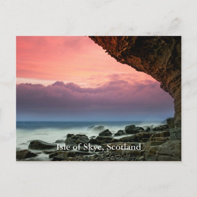 Postal Isla de Skye, Escocia etiquetada, (Anverso)