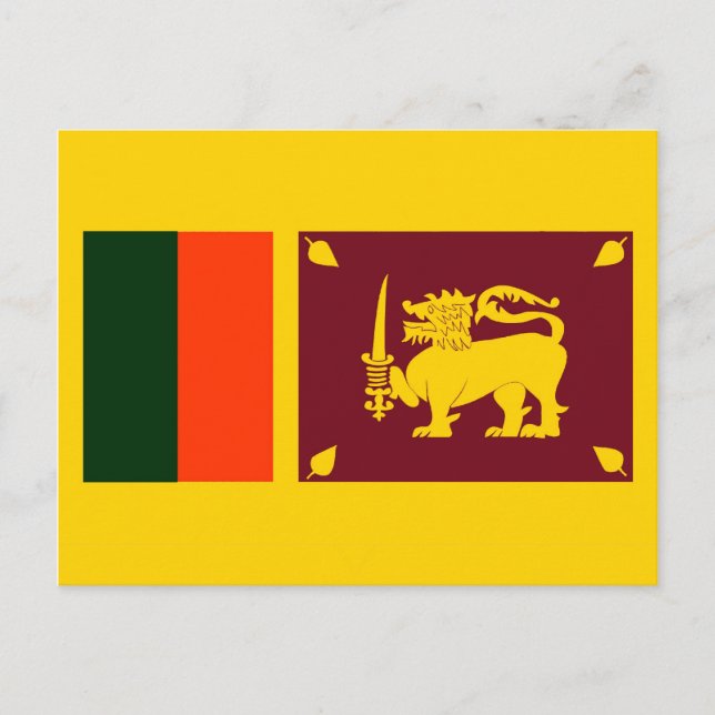 Postal Isla de Sri Lanka - Bandera de León (Anverso)