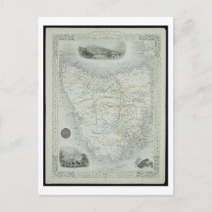 Postal Isla de Van Diemen o Tasmania, de una serie de