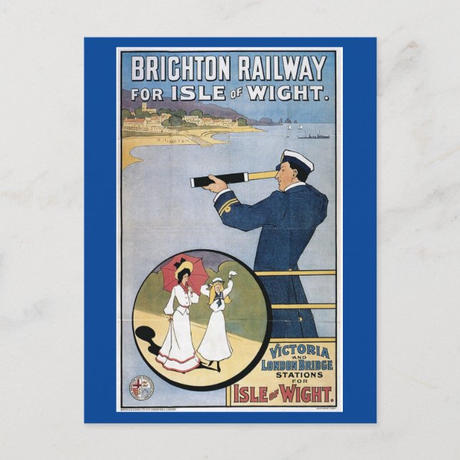 Postal Isla de Wight, Inglaterra, Excursión Ferroviaria (Anverso)