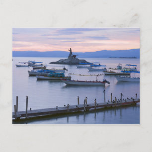 Postal Isla del Lago Chapala y muelle