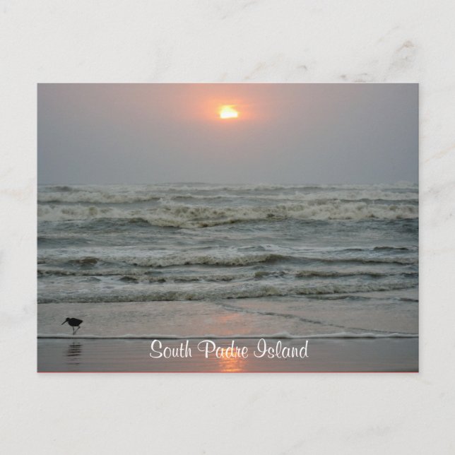 Postal Isla del Padre Sur Texas Sunrise Post Card (Anverso)
