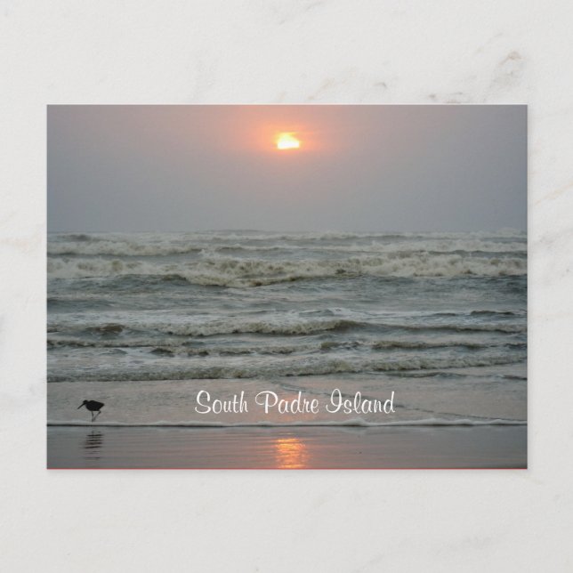 Postal Isla del Padre Sur Texas Sunrise Post Card (Anverso)