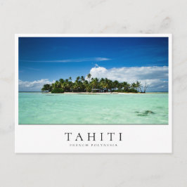 Postal Isla deshabitada en Tahití, Polinesia Francesa
