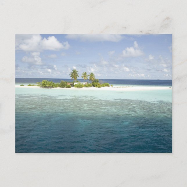Postal Isla Dhiggiri, atolón de Ari del Sur, Maldivas, (Anverso)
