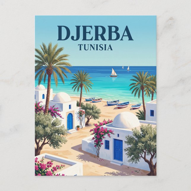 Postal Isla Djerba Túnez (Anverso)