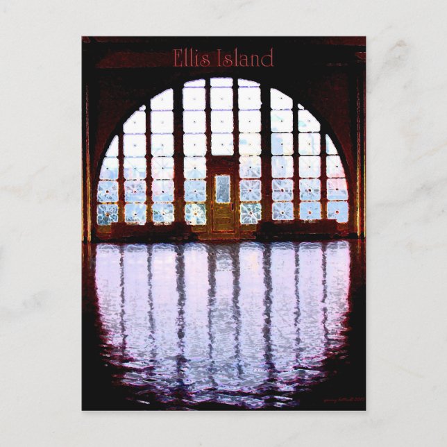 Postal Isla Ellis I (Anverso)