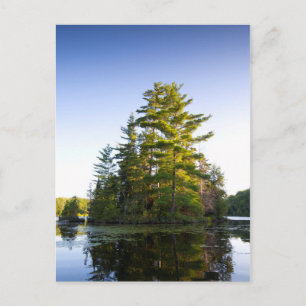 Postal Isla en el lago Long Pond