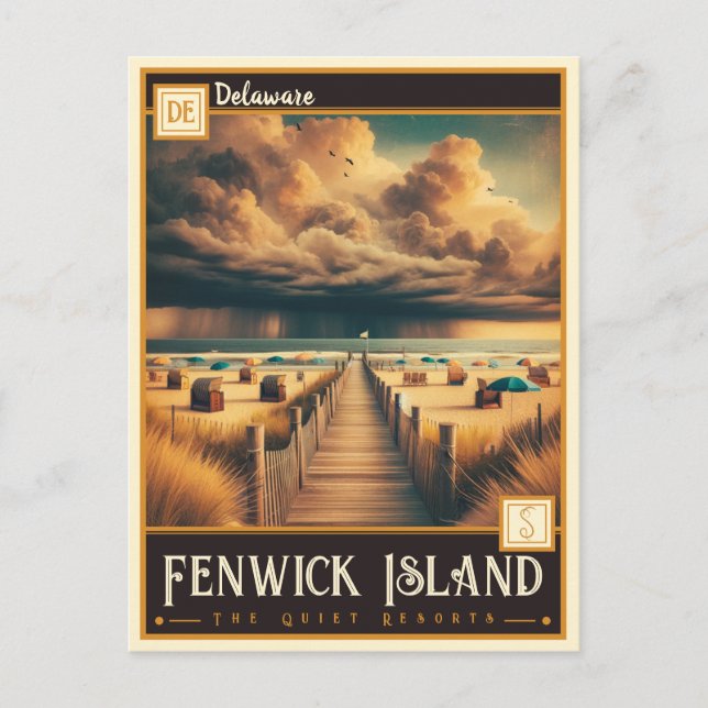 Postal Isla Fenwick, Delaware | Vintage (Anverso)