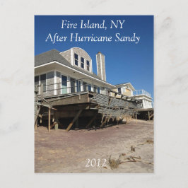 Postal Isla Fire NY después del huracán Sandy 2012 Tarjet