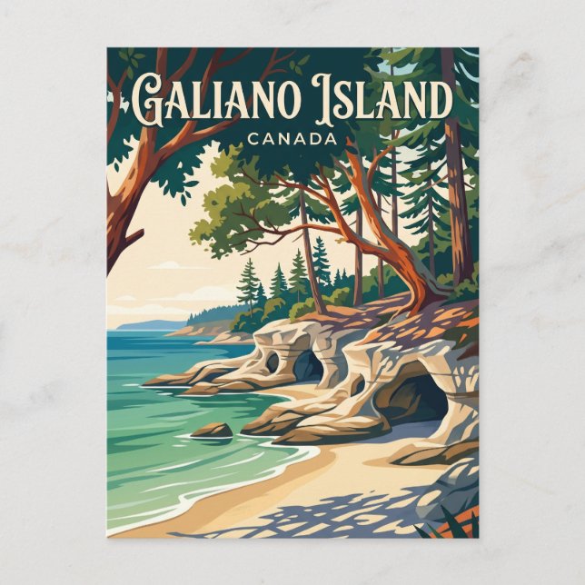 Postal Isla Galiano Canadá (Anverso)
