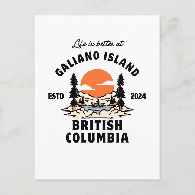 Postal Isla Galiano Columbia Británica (Anverso)