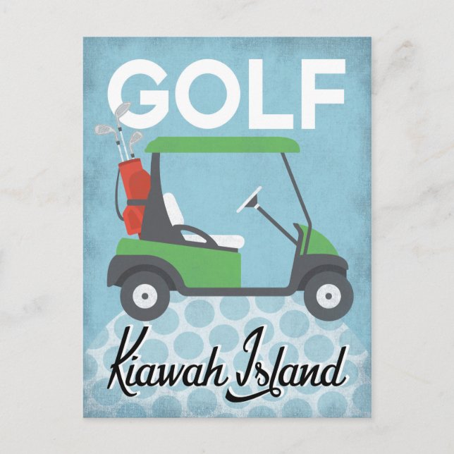 Postal Isla Golf Kiawah - Vintage retro (Anverso)