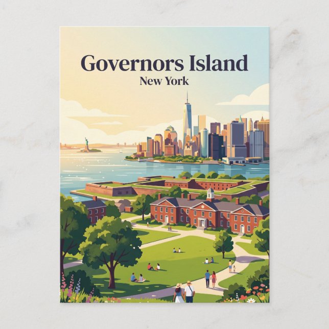 Postal Isla Governors Nueva York (Anverso)