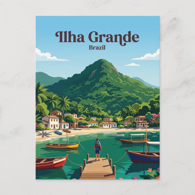 Postal Isla Grande Brasil (Anverso)