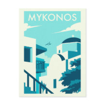 Isla griega del Egeo de Mykonos Poster