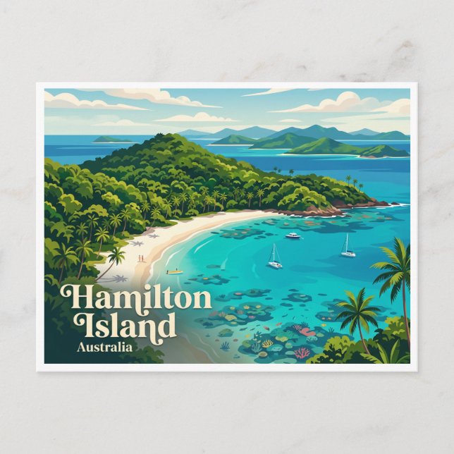 Postal Isla Hamilton Australia (Anverso)