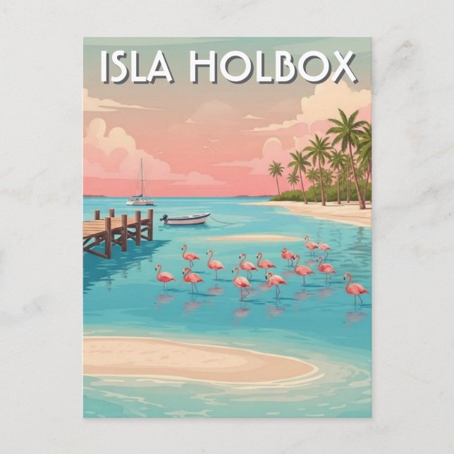 Postal Isla Holbox Viajes Playa México (Anverso)