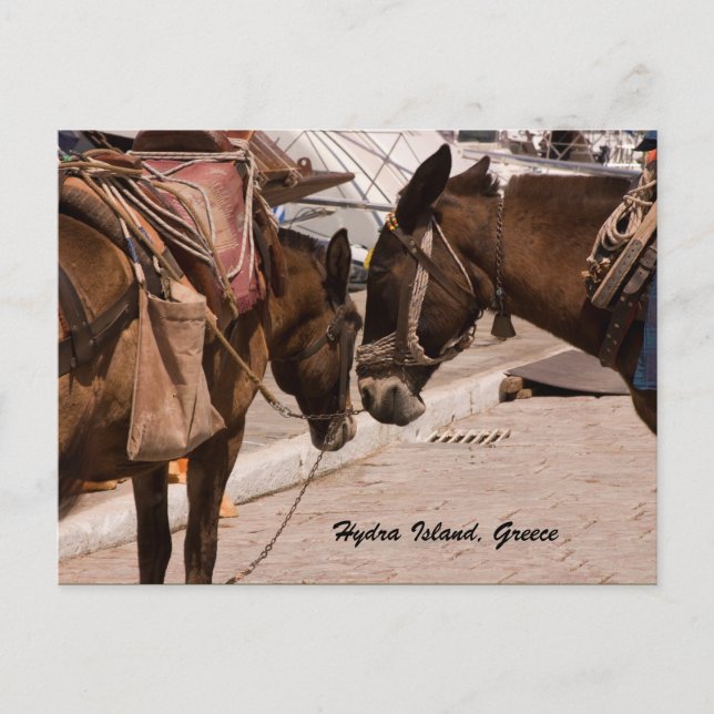 Postal Isla Hydra, Grecia (Anverso)