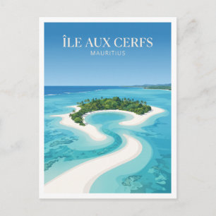 Postal Isla Île aux Cerfs Trou d'Eau Douce Mauricio