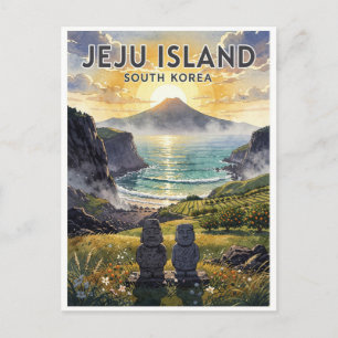 Postal Isla Jeju Corea del Sur Vintage