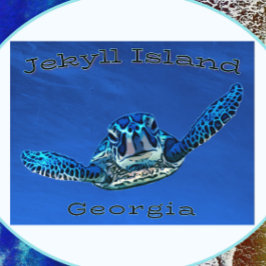 Postal Isla Jekyll Georgia Natación Turca de Mar