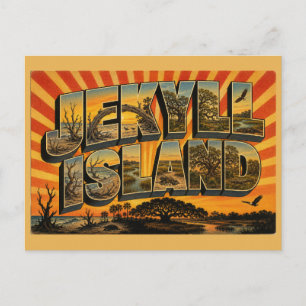 Postal Isla Jekyll Georgia Playa Driftwood Bosque Arte
