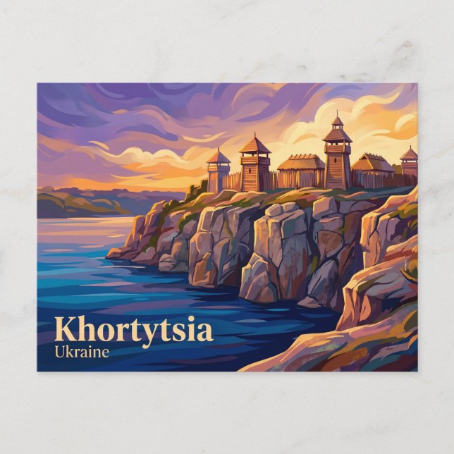 Postal Isla Khortytsia Ucrania (Anverso)