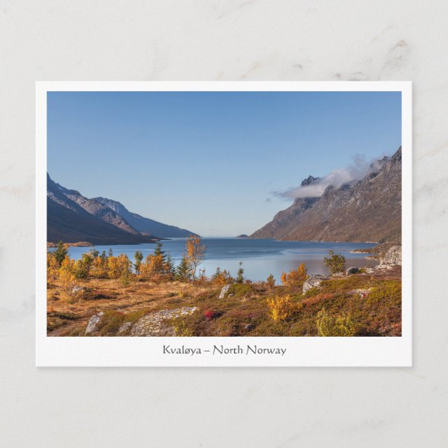 Postal Isla Kvaloya Noruega (Anverso)