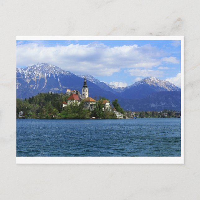 Postal Isla Lake Bled - el tesoro de Eslovenia (Anverso)
