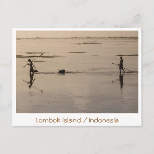 Postal Isla Lombok / Indonesia imágenes monocromas