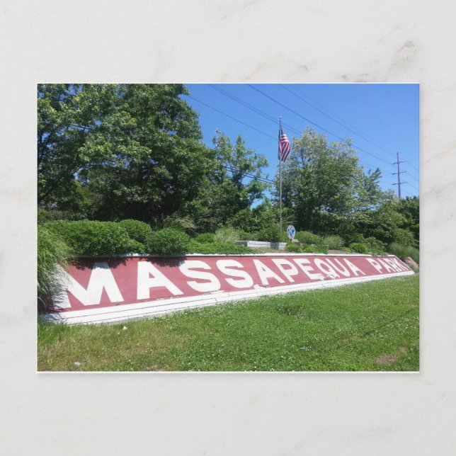 Postal Isla Long del Parque Massapequa (Anverso)