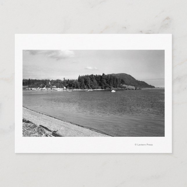 Postal Isla Lummi, WA - Vista de la foto de Lago Bay (Anverso)