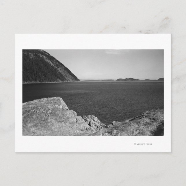 Postal Isla Lummi, WA - Vista desde las rocas Lummi (Anverso)