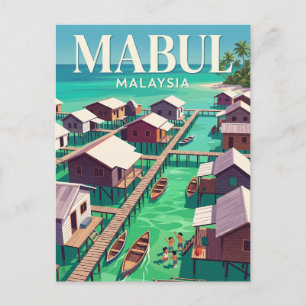 Postal Isla Mabul Malasia