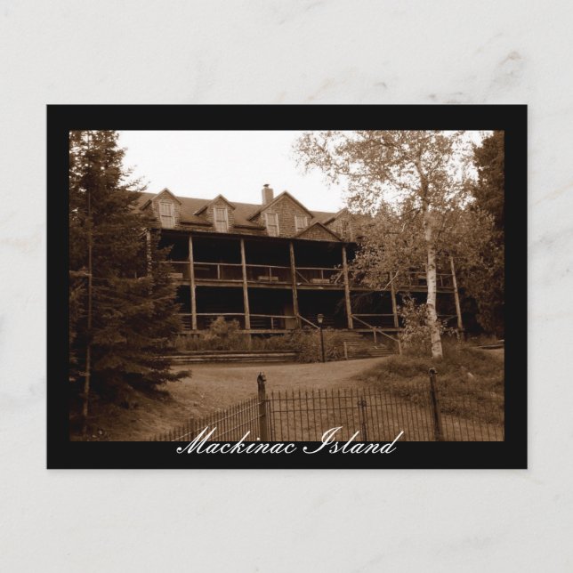 Postal Isla Mackinac abandonada (Anverso)