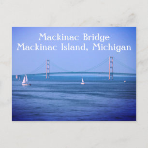 Postal Isla Mackinac Bridge Mackinac Michigan