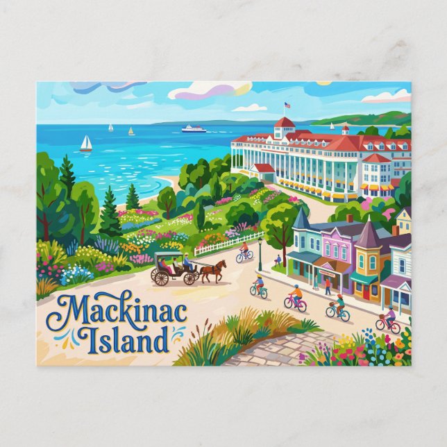 Postal Isla Mackinac Michigan (Anverso)