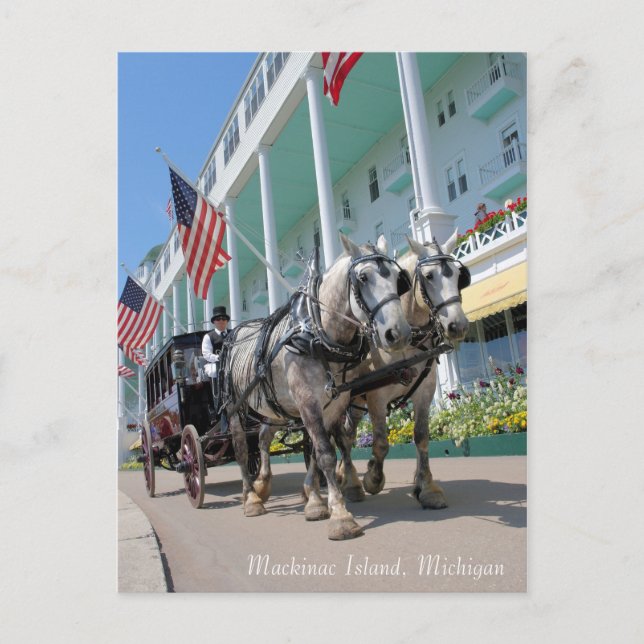Postal Isla Mackinac, Michigan - Grand Hotel (Anverso)