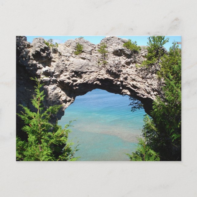 Postal Isla Mackinac "Rock Arco" (Anverso)