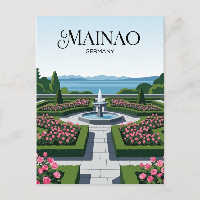 Postal Isla Mainau Alemania (Anverso)