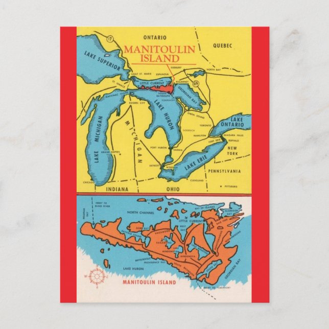 Postal Isla Manitoulin Canadá  (Anverso)