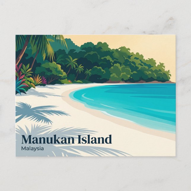 Postal Isla Manukan Malasia (Anverso)