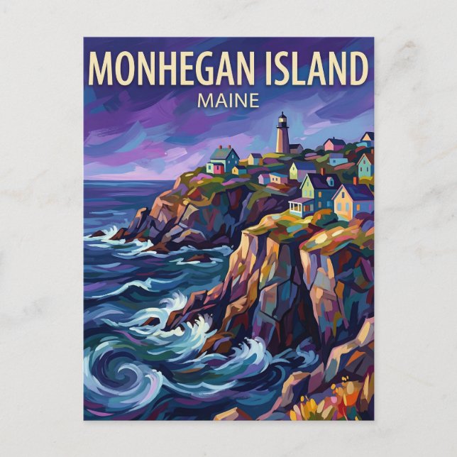 Postal Isla Monhegan EE. UU. (Anverso)