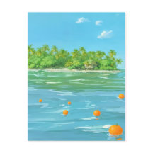Isla Naranja - Paisaje Marino Estilo Pictórico